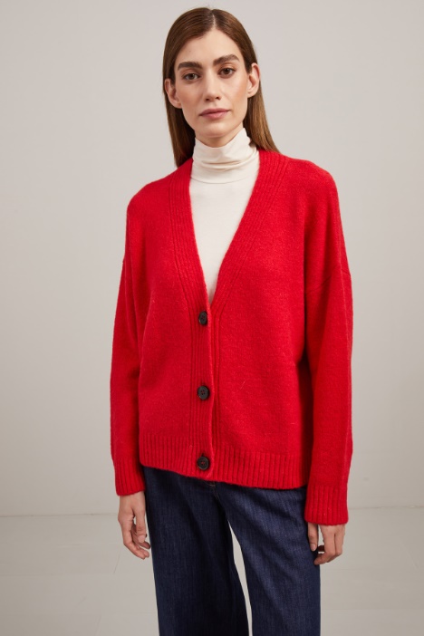 Cardigan in alpaca e cotone - Fashion Market