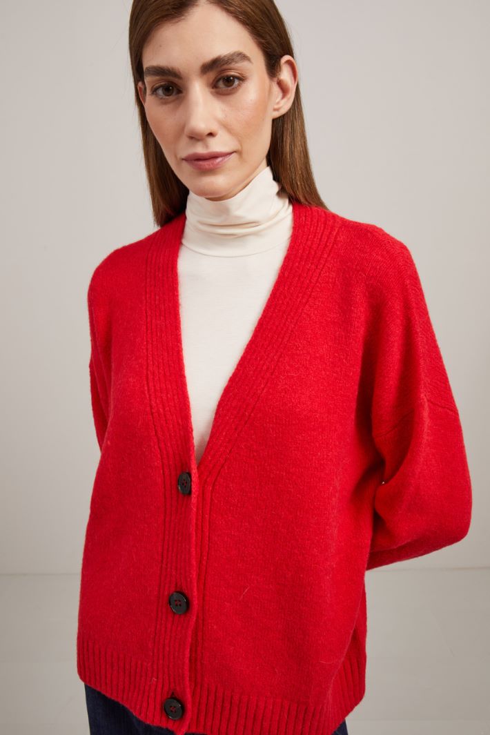 Cardigan in alpaca e cotone - CORALLO - Fashion Market - 3
