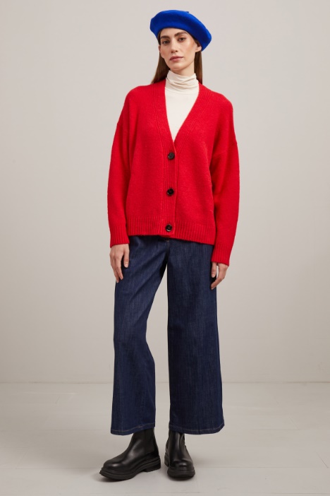 Cardigan in alpaca e cotone - Fashion Market