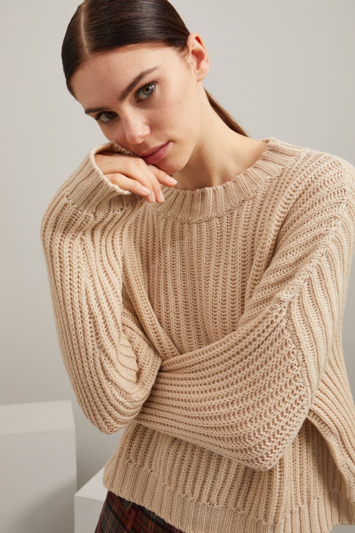 Maglia in lana - BEIGE - Fashion Market - 3