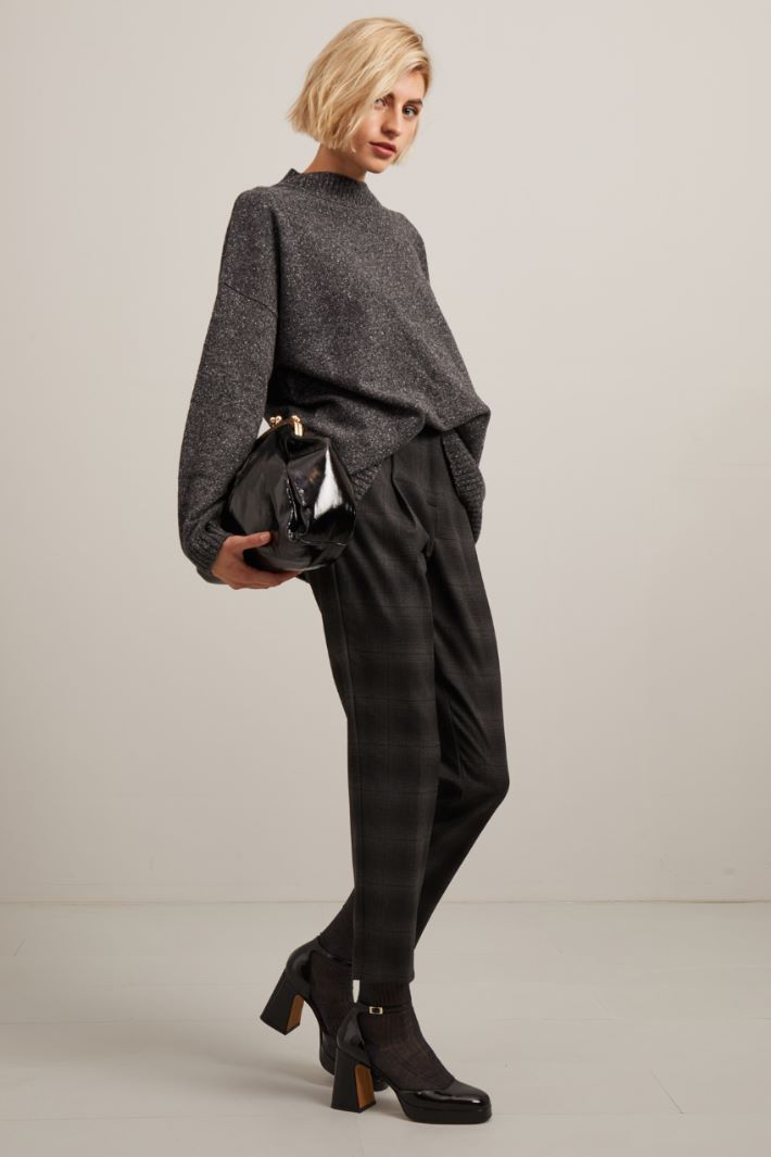 Maglia in bottonato di lana - ANTRACITE - Fashion Market