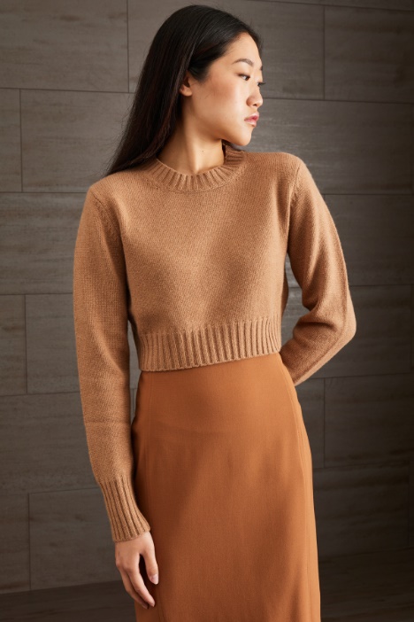 Maglia cropped in cashmere - Fashion Market