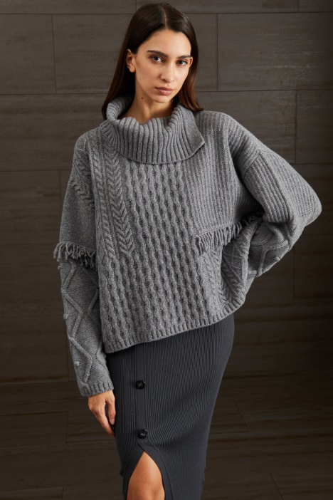 Maglia in lana a trecce - Fashion Market