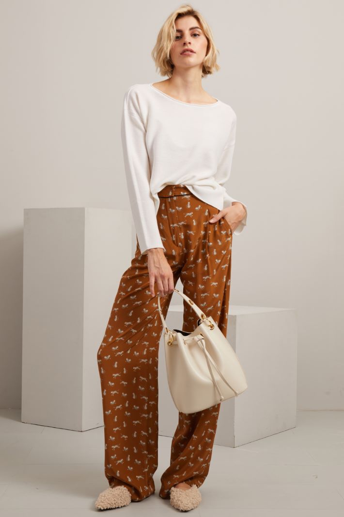 Maglia in lana  - BIANCO PANNA - Fashion Market