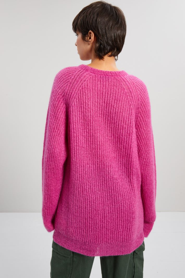 Maglia in lana e mohair - FUXIA - Fashion Market - 4