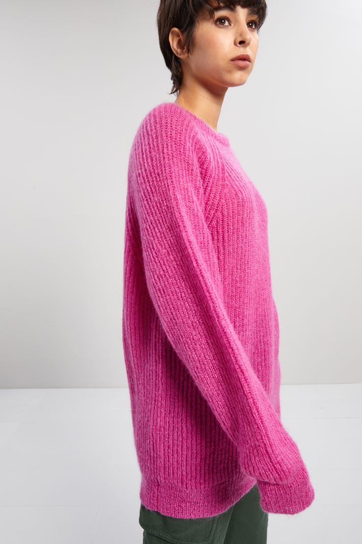 Maglia in lana e mohair - FUXIA - Fashion Market - 3