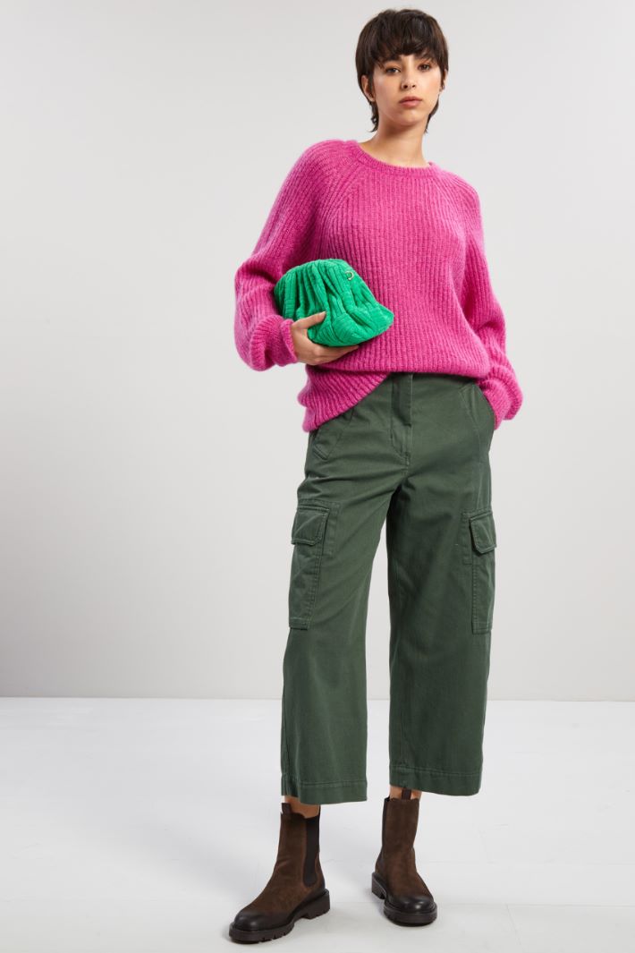 Maglia in lana e mohair - FUXIA - Fashion Market
