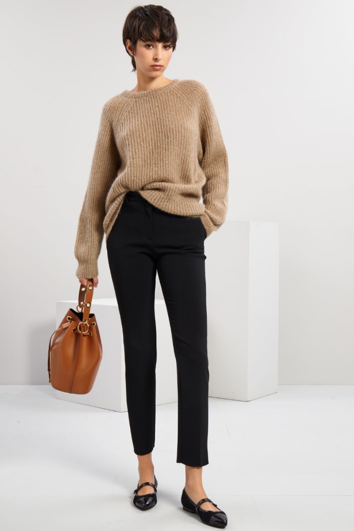 Maglia in lana e mohair - NOCCIOLA - Fashion Market