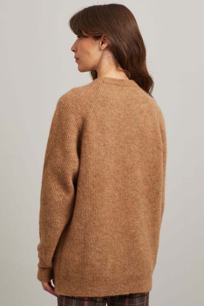 Maglia in lana e mohair - CAMMELLO - Fashion Market - 4