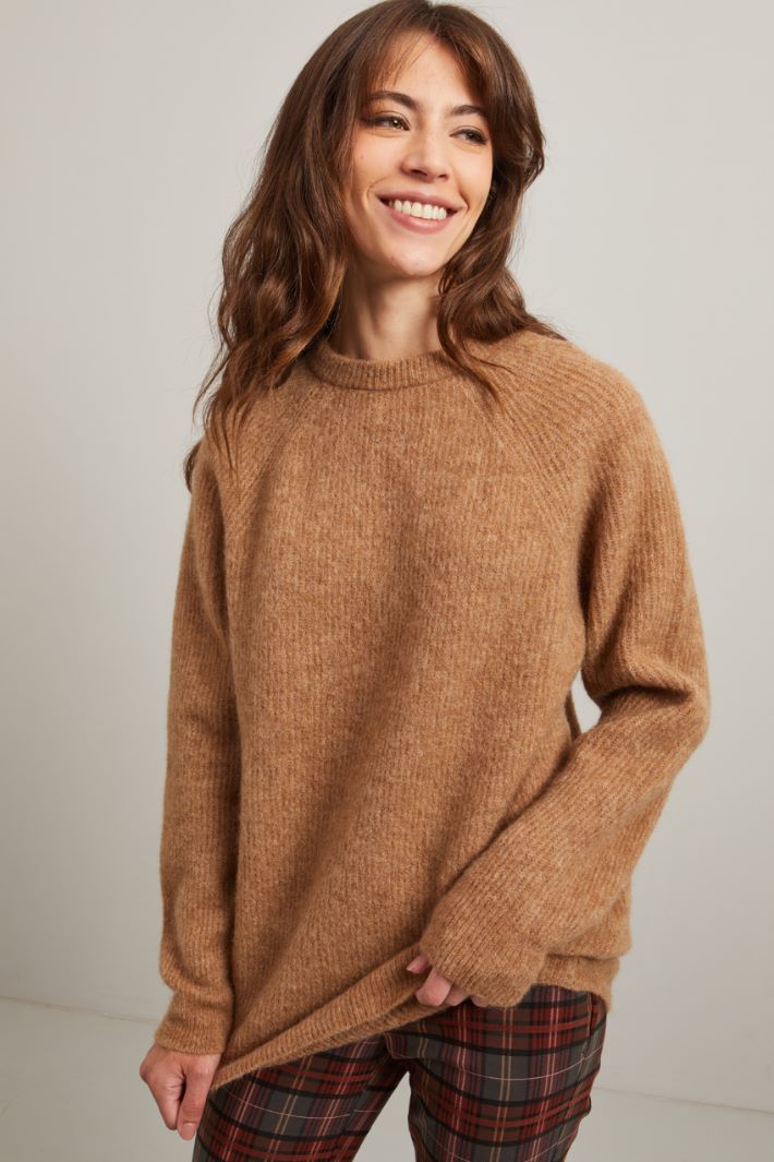 Maglia in lana e mohair - CAMMELLO - Fashion Market - 2