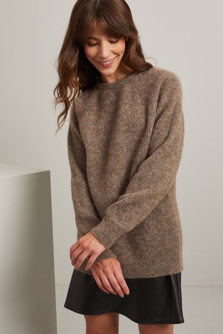 Maglia in lana e mohair - NOCCIOLA - Fashion Market - 2