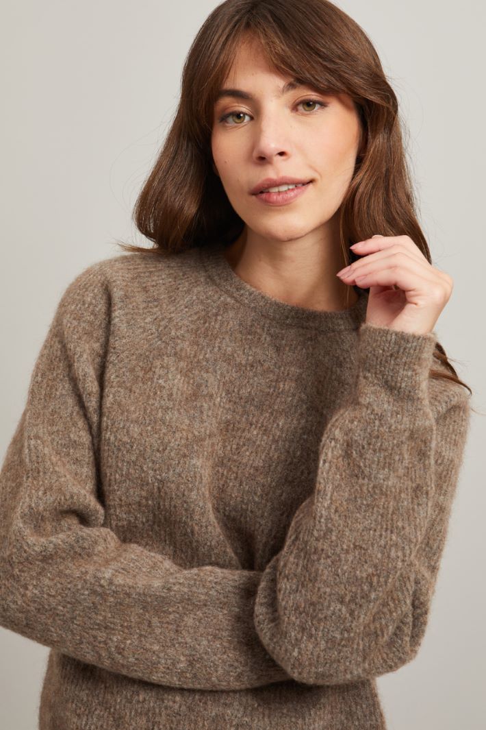 Maglia in lana e mohair - NOCCIOLA - Fashion Market - 3