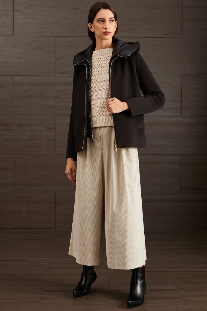 Maglia in cotone a rilievo - ECRU - Fashion Market
