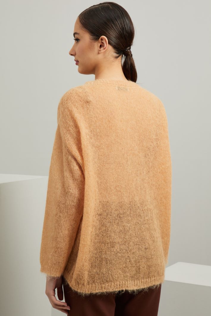 Maglia in alpaca e mohair - SALMONE - Fashion Market - 4