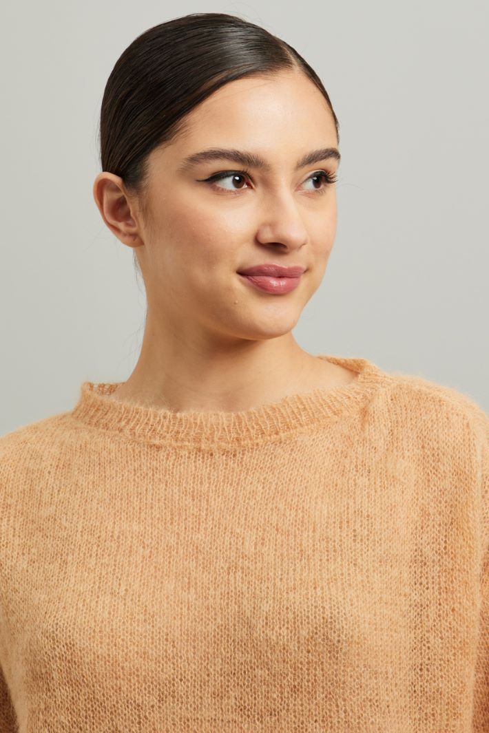 Maglia in alpaca e mohair - SALMONE - Fashion Market - 3