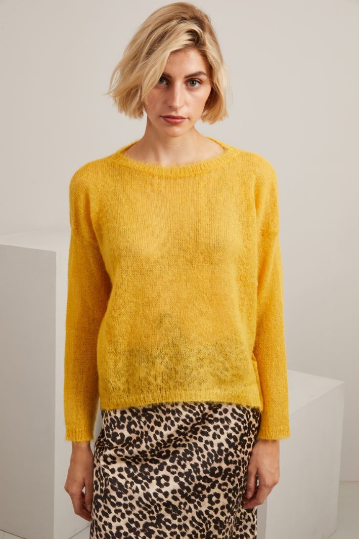 Maglia in alpaca e mohair - GIALLO - Fashion Market - 2