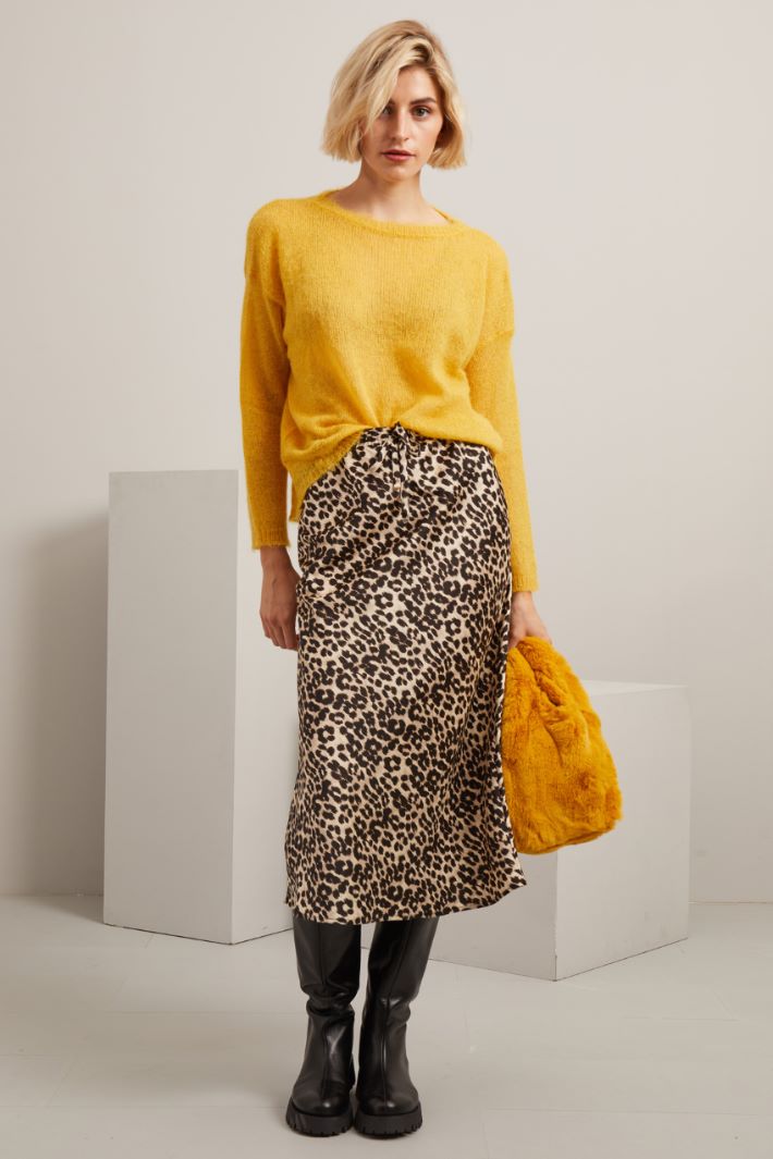 Maglia in alpaca e mohair - GIALLO - Fashion Market