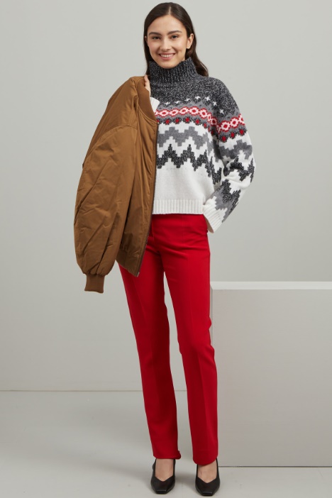 Maglia in lana jacquard - Fashion Market