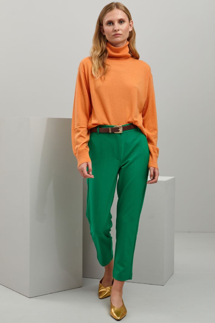 Maglia in lana e cahsmere - ARANCIONE - Fashion Market