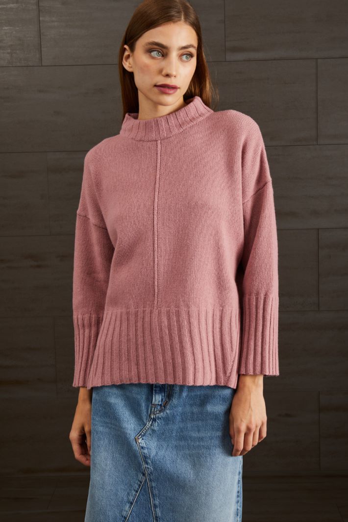 Maglia con spacchetti - ROSA ANTICO - Fashion Market - 2