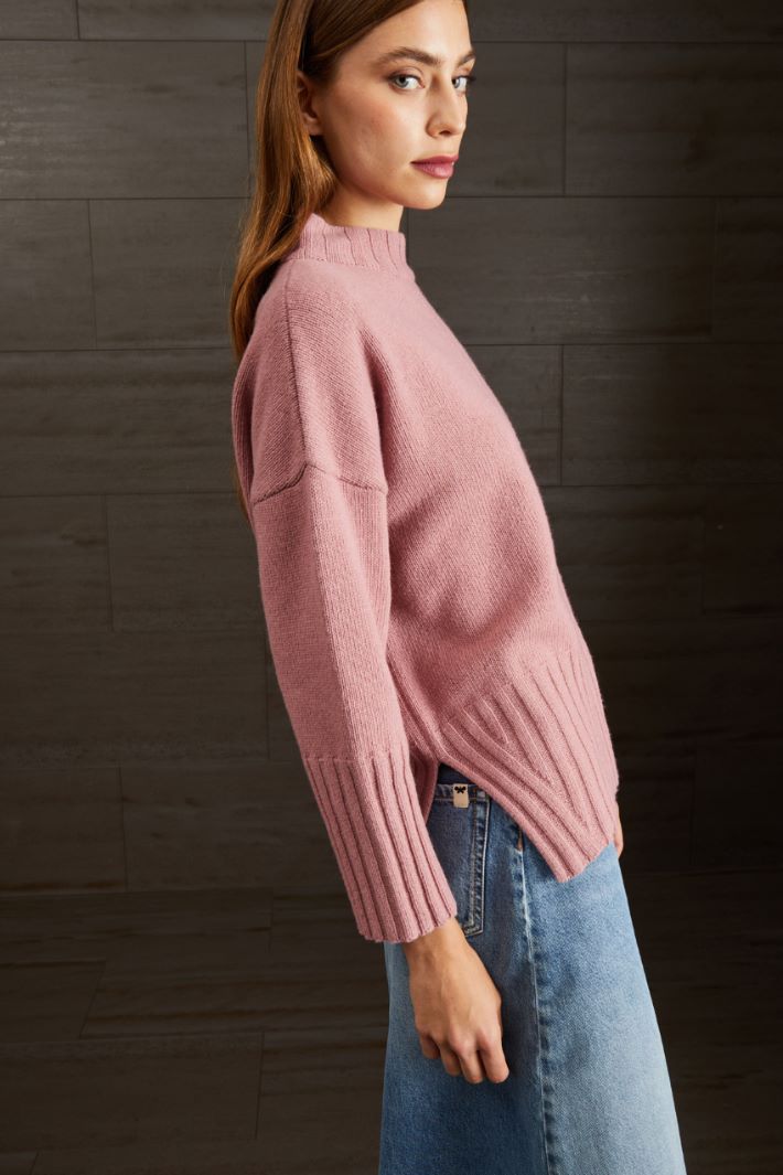 Maglia con spacchetti - ROSA ANTICO - Fashion Market - 3