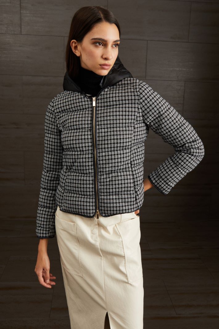 Imbottito con cappuccio - BIANCO NERO - Fashion Market - 2
