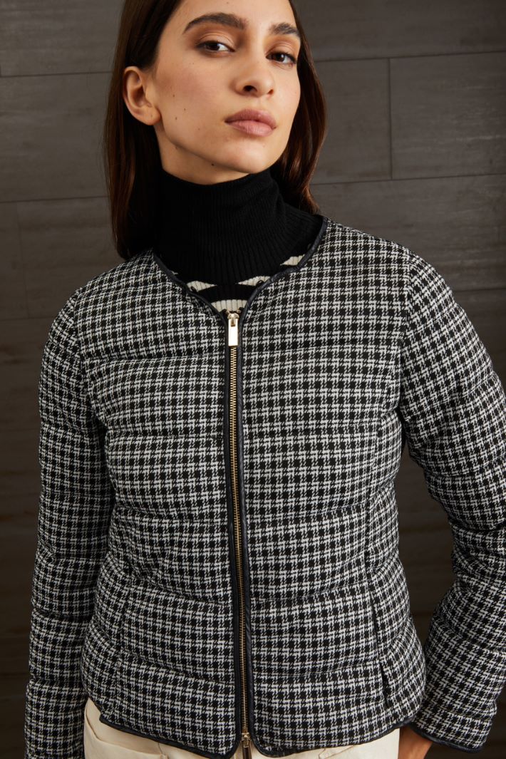 Imbottito con cappuccio - BIANCO NERO - Fashion Market - 3