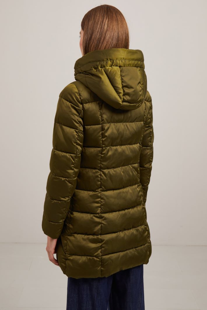 Imbottito in raso tecnico - VERDE MILITARE - Fashion Market - 4