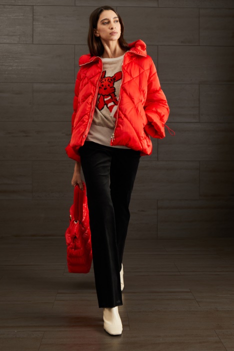 Imbottito corto con cappuccio - Fashion Market