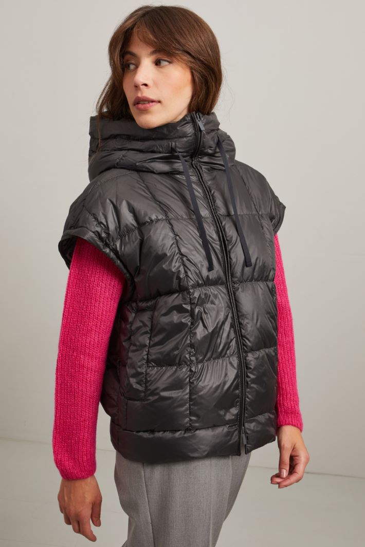 Piumino con cappuccio - ANTRACITE - Fashion Market - 3