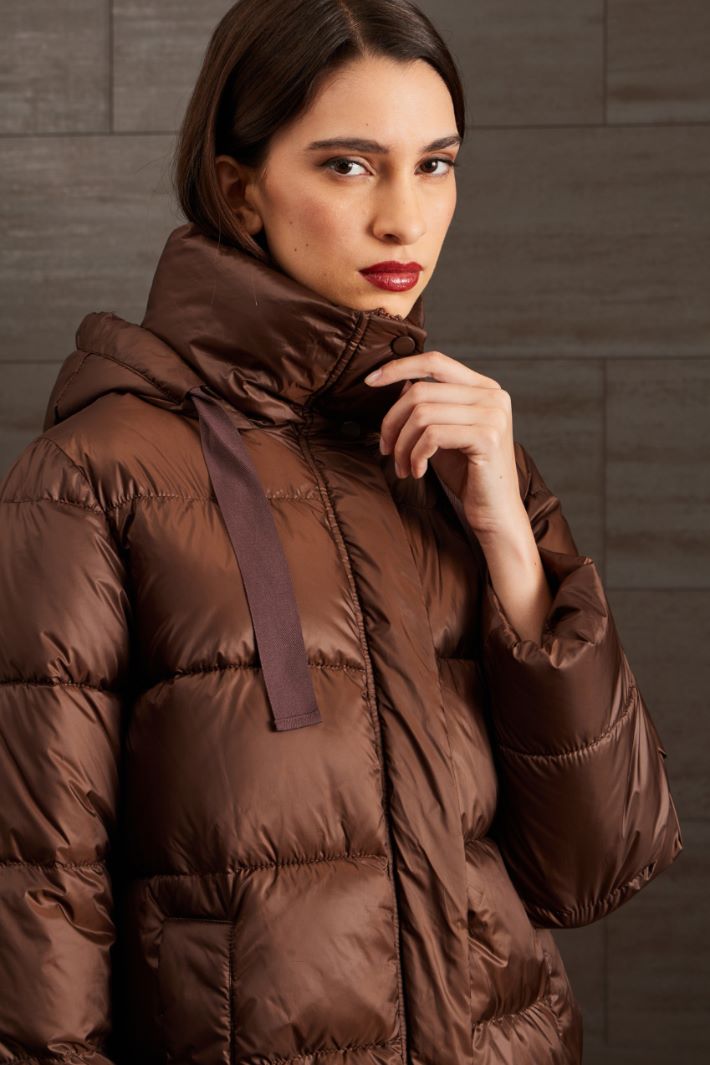 Imbottito con cappuccio - CIOCCOLATO - Fashion Market - 3