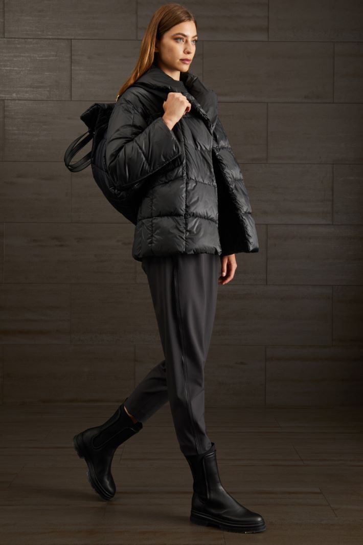 Piumino con cintura - ANTRACITE - Fashion Market