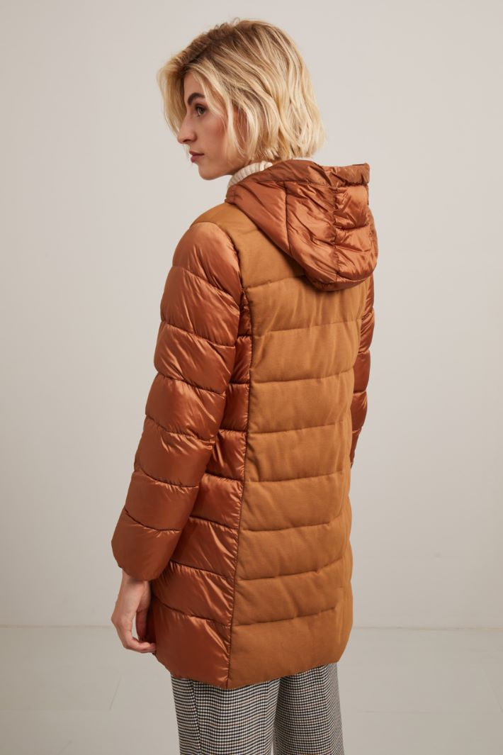 Imbottito in raso e jersey - CARAMELLO - Fashion Market - 4