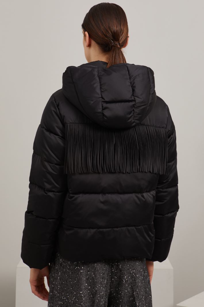 Imbottito con frange - NERO - Fashion Market - 4