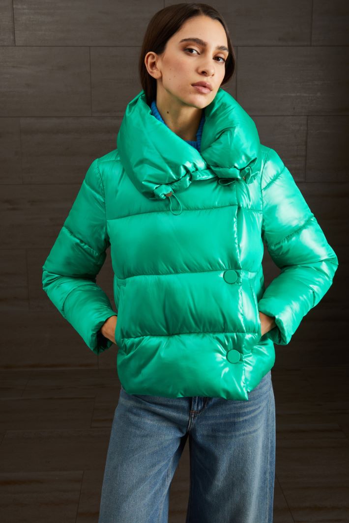 Imbottito in raso - VERDE SMERALDO - Fashion Market - 2