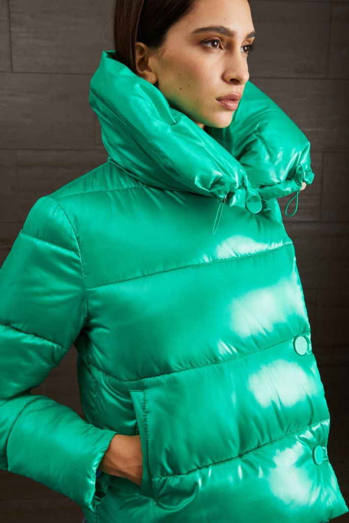 Imbottito in raso - VERDE SMERALDO - Fashion Market - 3