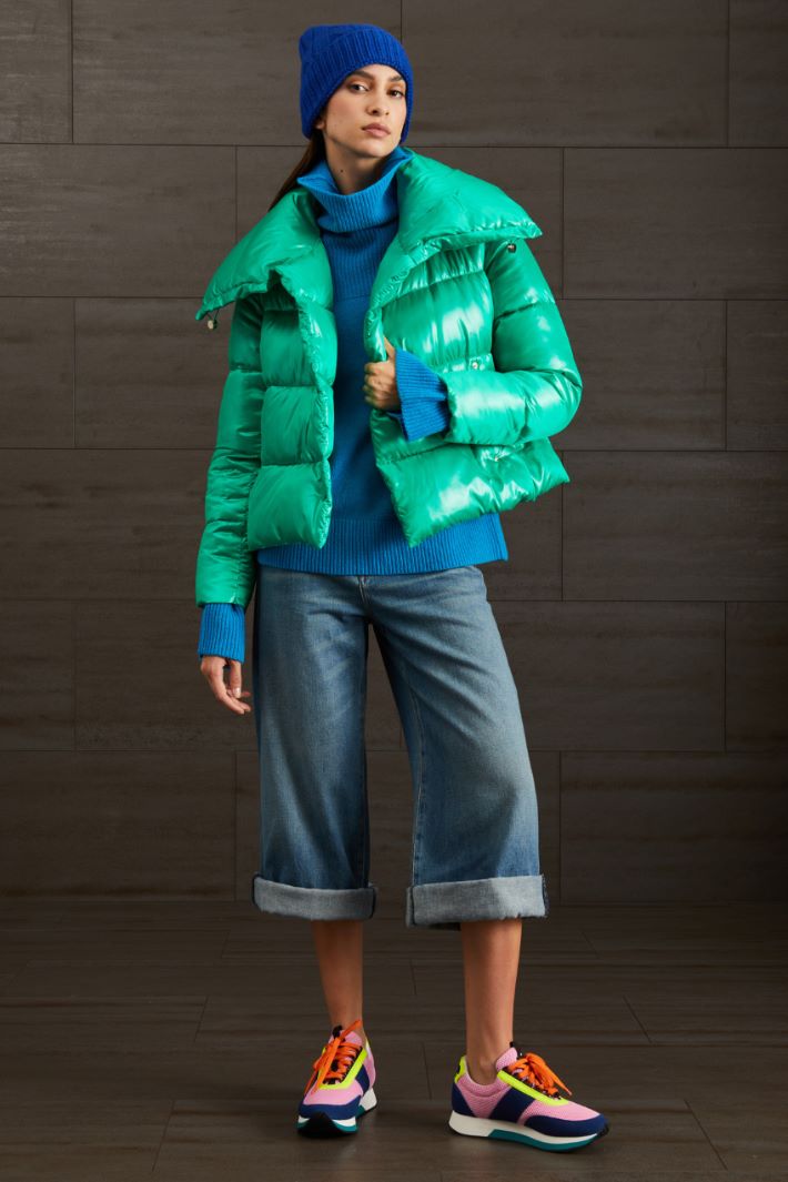 Imbottito in raso - VERDE SMERALDO - Fashion Market