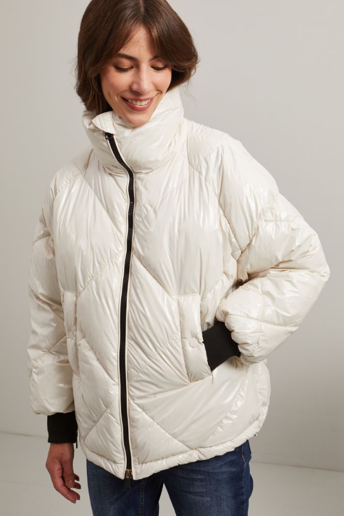 Imbottito effetto vernice - BIANCO - Fashion Market - 2