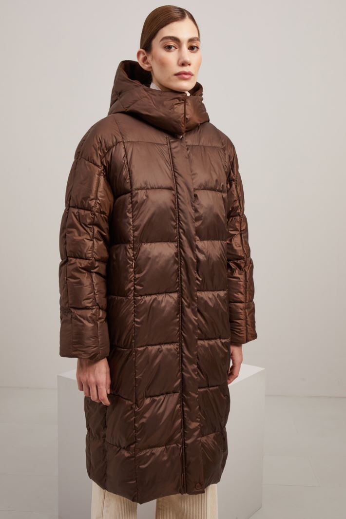 Imbottito lungo trapuntato - MARRONE - Fashion Market - 2