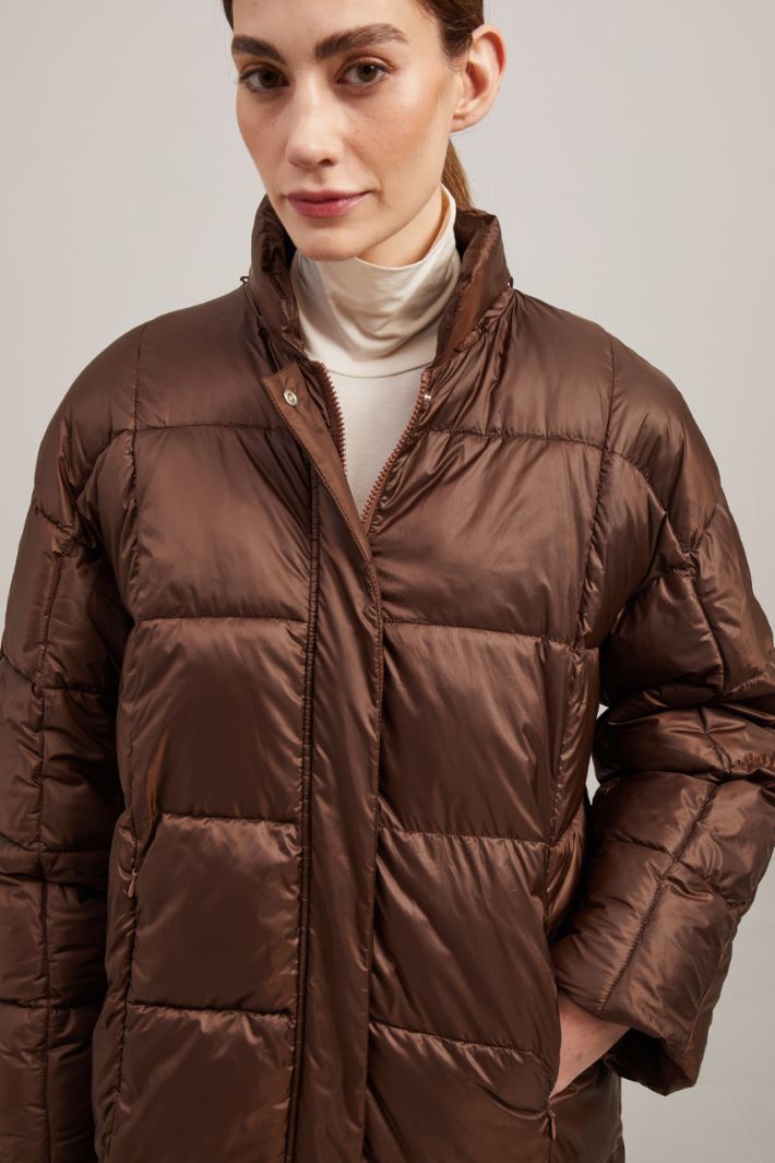 Imbottito lungo trapuntato - MARRONE - Fashion Market - 3