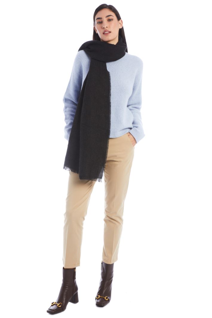 Stola con bordi sfrangiati - ANTRACITE - Fashion Market