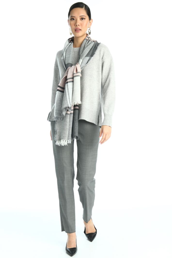 Sciarpa in misto cotone - ROSA NERO - Fashion Market - 3