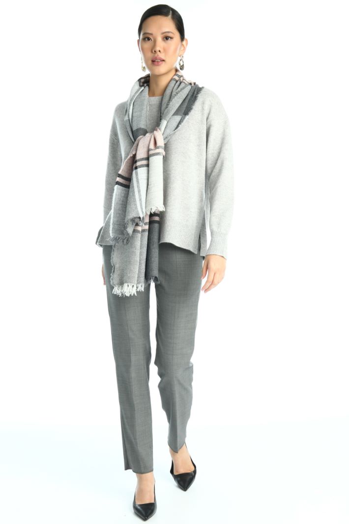 Sciarpa in misto cotone - ROSA NERO - Fashion Market - 2