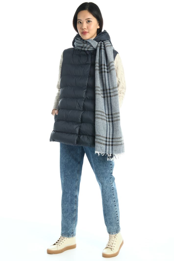 Sciarpa in jacquard check - BLU - Fashion Market - 2