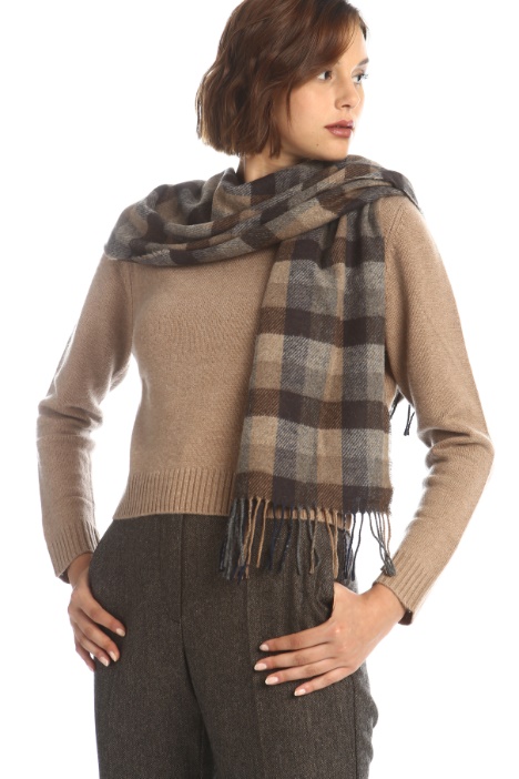 Sciarpa in lana tinto filo - Fashion Market