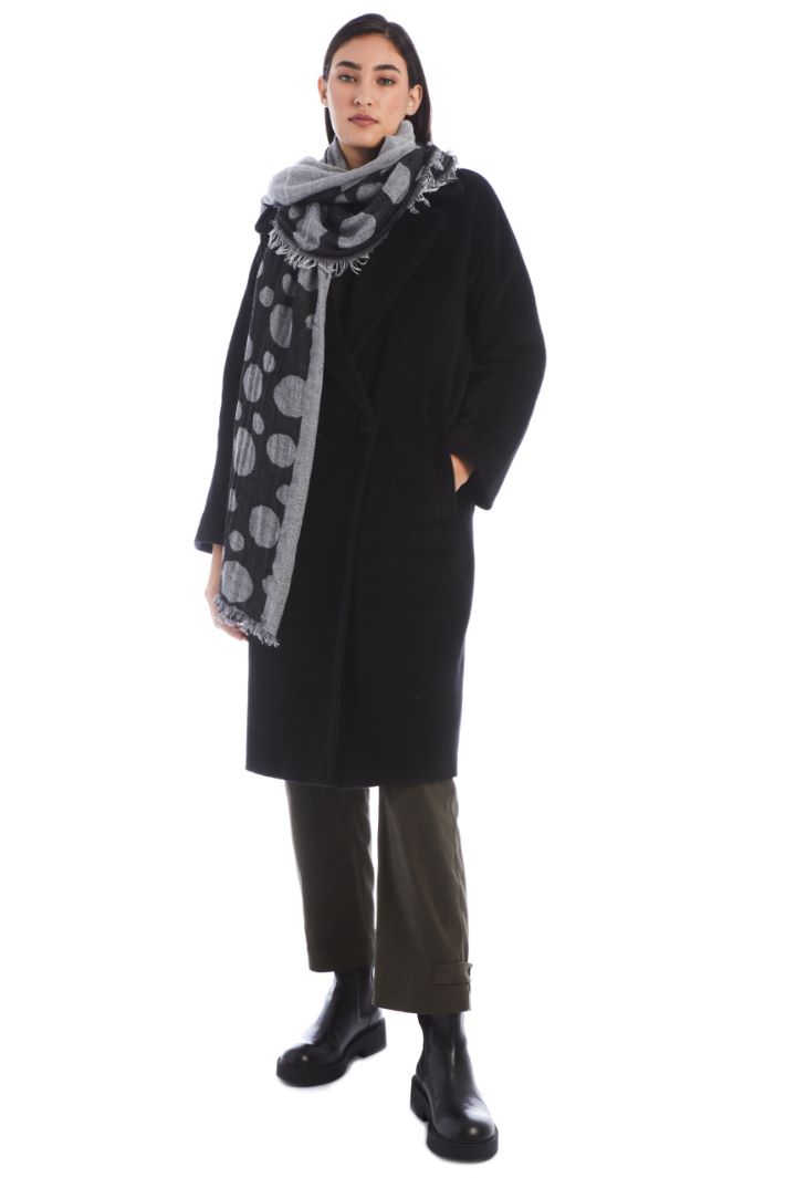 Sciarpa in jacquard pois - GRIGIO NERO - Fashion Market