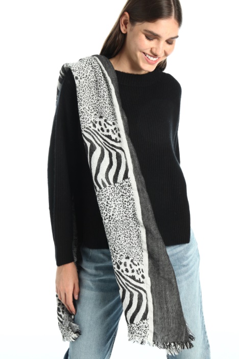 Sciarpa in jacquard animalier - Fashion Market