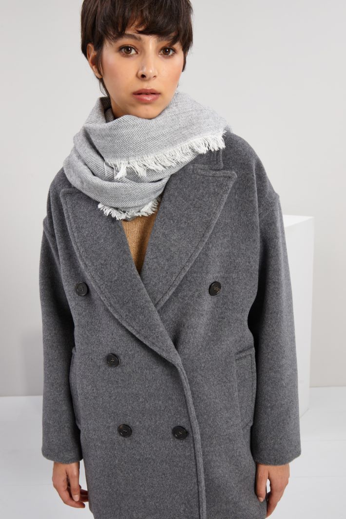 Stola in lana  - GRIGIO - Fashion Market