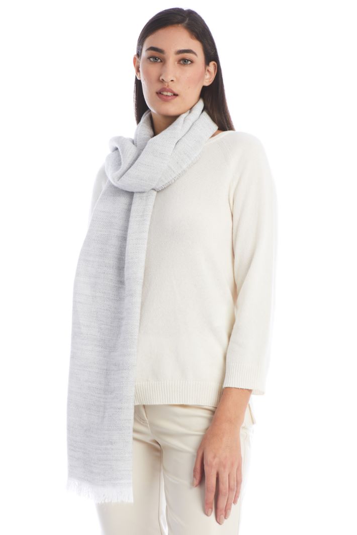Sciarpa in misto cotone - GRIGIO BIANCO - Fashion Market - 2