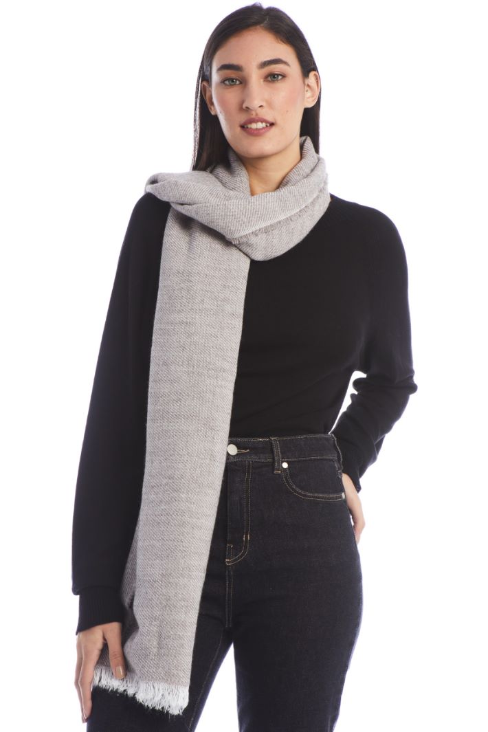 Sciarpa in misto cotone - TORTORA BIANCO - Fashion Market - 2